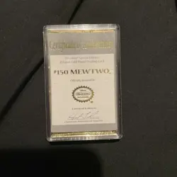 1999 Burger King Limited Edition Pokemon Trading Card 23K Gold Plated Mewtwo - Image 3