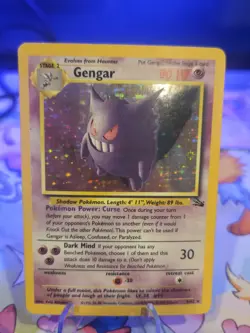 Damaged- Pokemon TCG Gengar Fossil Holo Card 5/62 - Image 1