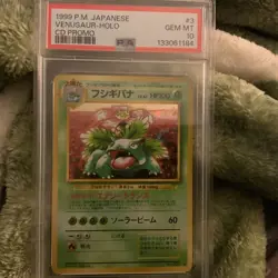 Pokemon PSA 10 GEM MINT 1998 Venusaur Japanese CD Promo Card Holo Bleed 2x Swirl - Image 1