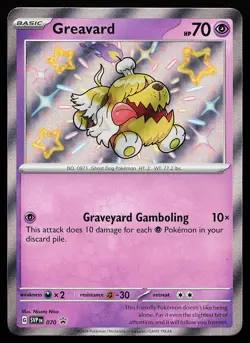 Greavard 070 Shiny Holo Scarlet & Violet Promo Pokemon Card - Image 1