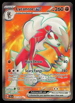 Lycanroc ex 241/193 Ultra Rare Paldea Evolved Pokemon Card - Image 1