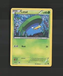 Lotad 2/12 McDonalds 2015 Promos Holo Rare Pokemon Card DMG - Image 1