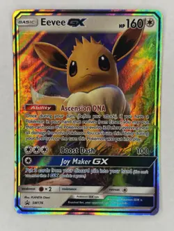 Pokemon Card TCG Eevee GX SM176 Sun & Moon 2019 Holo Blackstar Promo LP-MP - Image 1