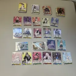 97 Weiss Schwarz Card Lot Mixed, 19 Holos, 1 Sealed Promo Pack - Image 1