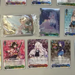 97 Weiss Schwarz Card Lot Mixed, 19 Holos, 1 Sealed Promo Pack - Image 3