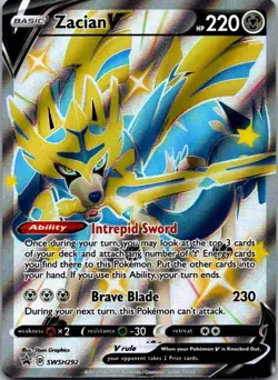Zacian V (Shiny) Holofoil Promo SWSH: Sword & Shield Promo Cards SWSH292 NM - Image 1
