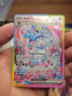 Sylveon EX Prismatic Evolutions Holo Card 156/131 SV SIR PACK FRESH MINT - Image 1