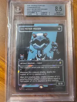 Big Mother Mouser (Borderless) (Surge Foil) Commander: TMNT PIXEL BGS 8.5 SILVER - Image 1