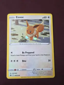 Pokemon TCG Sword & Shield Eevee SWSH175 Black Star Promo Cosmos Holo NM! - Image 1