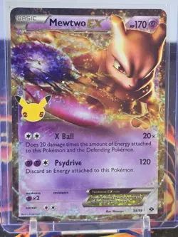 Pokemon Holo 25th Lot Mewtwo EX 54/99 Reshiram 113/114 Garchomp C LV.X English - Image 1