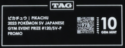 2023 Pokemon SV Japanese Gym Event Prize 120/SV-P Pikachu Promo TAG 10 (978) - Image 3