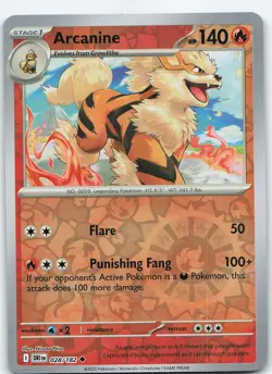 Arcanine 028/182 Uncommon Reverse Holo SV10: Destined Rivals NM Pokemon - Image 1