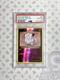 Pokemon PSA 10 GEM MT Clefairy 63/108 XY Evolutions Reverse Holofoil 2016 S#6007 - Image 1
