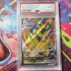 Pokemon Zeraora VMAX Crown Zenith 054/159 Ultra Rare Holo PSA 10 2023 - Image 1