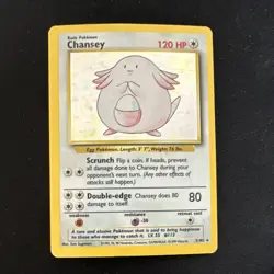 Pokemon TCG Chansey Base Set #3/102 Rare 120 HP 1999 English - Image 1