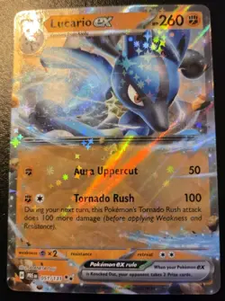 Lucario EX 051/131 Double Rare Prismatic Evolutions Pokemon TCG - Image 1