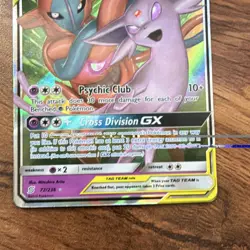 Pokemon Espeon & Deoxys GX TAG TEAM Ultra Rare Holo SM-Unified Minds 72/236 - Image 4