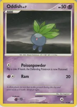 Oddish 112/146 Common Legends Awakened Pokemon Moderately Played - Image 1