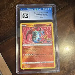 Pokemon Radiant Charizard Radiant Rare Holo 020/159 Crown Zenith 160 HP CGC 8.5 - Image 1