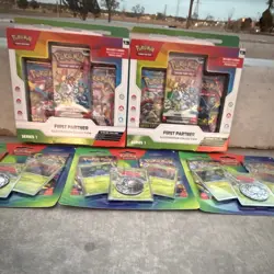 Pokemon First Partner Illustration Series 1 and 3 foil packs - Image 1