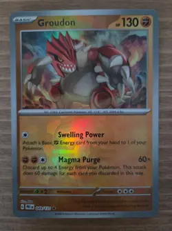 Pokemon Groudon Holo Master Ball Pattern 049/131 - Prismatic Evolutions - NM - Image 1