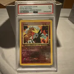 Pokemon Entei Promo Reverse Holo Wotc 34/53 Basic 80 HP PSA 7 2001 - Image 1