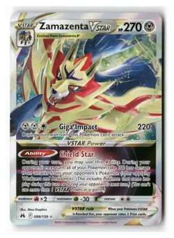 Zamazenta VSTAR 099/159 Holo Rare VSTAR Crown Zenith Pokemon Near Mint - Image 1