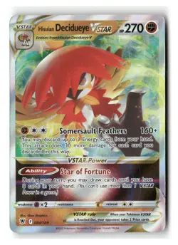 Hisuian Decidueye VSTAR 084/189 Holo Rare VSTAR Astral Radiance Pokemon NM - Image 1