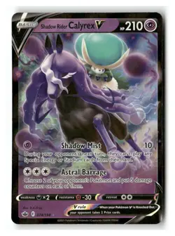 Shadow Rider Calyrex V 074/198 Holo Rare V Chilling Reign Pokemon Near Mint - Image 1