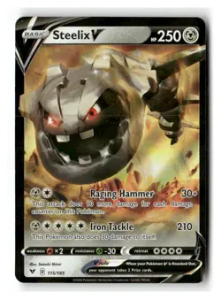 Steelix V 115/185 Holo Rare V Vivid Voltage Pokemon Near Mint - Image 1