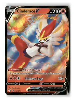 Cinderace V 018/072 Holo Rare V Shining Fates Pokemon Near Mint - Image 1