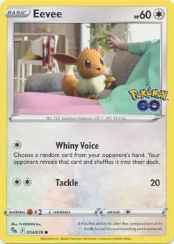Eevee 054/078 Pokemon Pokemon GO Common Near Mint - Image 1