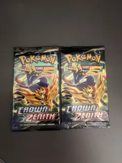🔥Pokemon TCG 🔥Sword And Shield | Crown Zenith Sealed Booster Pack Lot X2 - Image 1