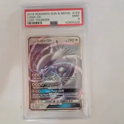 Pokemon Lugia GX PSA 9 Lost Thunder Ultra Rare Holo 2018 159/214 GX - Image 1