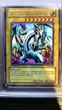 Yu-Gi-Oh! -PSA 9 Mint Blue Eyes White Dragon- LOB 1st Edition!! (Asian English) - Image 3