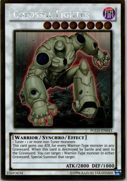 Yugioh Colossal Fighter PGLD-EN043 Gold Rare NM - Image 1