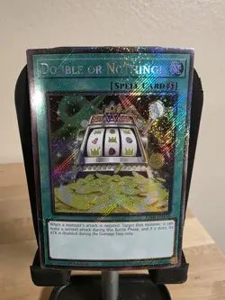 Yugioh RA04-EN156 - Double Or Nothing - Platinum Secret Rare - Image 1