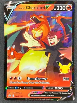 Pokemon Lance's Charizard V SWSH133 SWSH Black Star Promo NM - Image 1