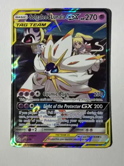 Solgaleo & Lunala GX 75/236 - Tag Team Pokemon Cosmic Eclipse Holo TCG - (NM) - Image 1