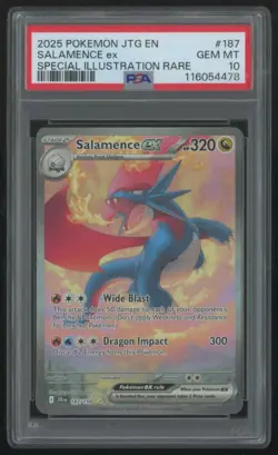 2025 Scarlet & Violet Series - Journey Together Salamence ex PSA 10 #187 - Image 1