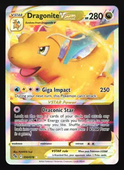 Pokemon Dragonite VSTAR #050/078 Pokemon GO Ultra Rare Holo LP - Image 1