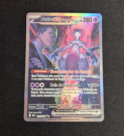 Pokemon TCG Destined Rivals Team Rocket's Mewtwo ex SIR 231/182 NM - Portuguese - Image 1