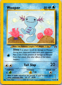 🇨🇦 Wooper 71/75 Common Neo Discovery Pokemon - Image 1