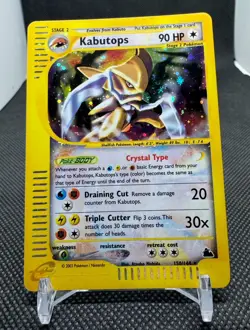 Crystal Kabutops Skyridge 150/144 Holo Rare English LP Pokemon Card Swirl - Image 1