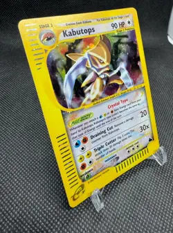 Crystal Kabutops Skyridge 150/144 Holo Rare English LP Pokemon Card Swirl - Image 2