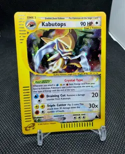 Crystal Kabutops Skyridge 150/144 Holo Rare English LP Pokemon Card Swirl - Image 4