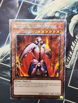 Yugioh Thestalos the Firestorm Monarch RA03-EN143 Platinum Secret Rare 1st Ed NM - Image 1