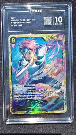 2025 One Piece #OP11-119 KOBY Secret Rare [TAG 10] - Image 1