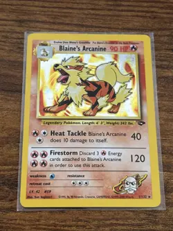 Pokemon TCG Blaine's Arcanine Gym Challenge 1 Holo Unlimited Rare Card - Image 1