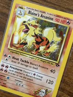 Pokemon TCG Blaine's Arcanine Gym Challenge 1 Holo Unlimited Rare Card - Image 3